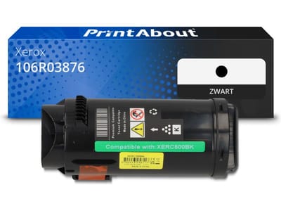 PrintAbout huismerk Toner 106R03876 Zwart Hoge capaciteit Geschikt voor Xerox