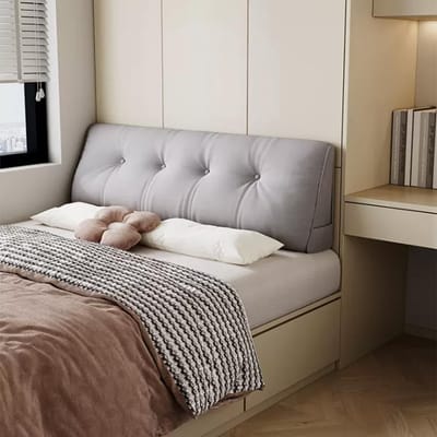 Driehoekig Hoofdkussen - Leeskussen Rugsteun - Ontspannen in Bed - Afneembare Wasbare Hoes - 135 x 50 x 20 cm