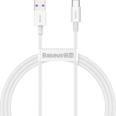 Baseus - Superior - kabel USB - USB Type C - 66 - W - 6A - 1 - m - Wit - (CATYS-02)