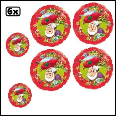 6x Folie ballon Kabouter Plop