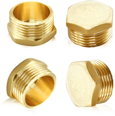 Dailygoods- Tuinslangdop 4 Stuks - Messing Tuinslangdop - Buitenkranen Dop - Waterdicht - Antilek - Geschikt voor Tuinslangen - Tuinslangplug