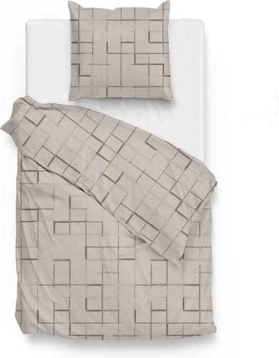 Zohome Nojiz Dekbedovertrek - Eenpersoons - Flanel - 140x200-220cm - Natural