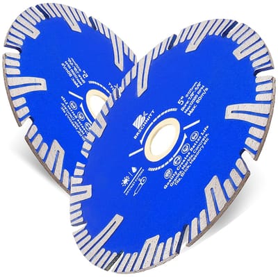 Diamant Turbo Zaagblad 5 inch - Set van 2 voor Harde Materialen Zoals Graniet en Beton