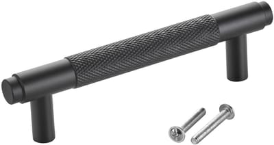 SOTECH meubelgreep BLACKLINE VIII BA 96 mm mat zwart (lengte 128 mm, diameter 14 mm, hoogte 35 mm) ladegreep van aluminium