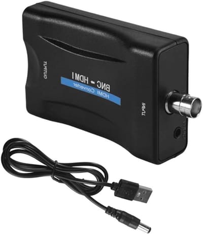 BNC naar HDMI Converter - Coax Adapter - Video Signaal Omzetten - Ondersteunt 720P 1080P - 100x60x20mm - Zwart