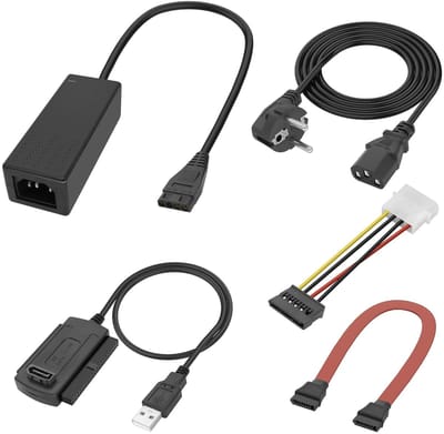 Dailygoody - SATA PATA IDE naar USB 2.0 Adapter Kabel voor 2.5" 3.5" Hard Drives en SSD