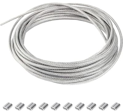 3mm Stalen Kabel met PVC Coating - 18 Meter Roestvrijstalen Staalkabel voor Tuin en Buitentoepassingen