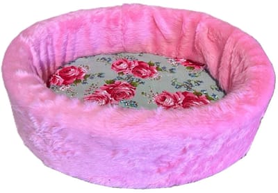 NapZZZ Hondenmand Teddy Roosprint Roze No 2: 46 x 46 x 16 cm