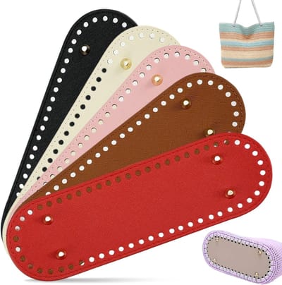 Dailygoods - 5 stuks zakbodem om te haken, 30 × 10 cm, zakbodem, PU-leer, tas, bodemvormer, kunstlederen tassen, haken, accessoires voor handtas, schoudertas, portemonnee, doe-het-zelf
