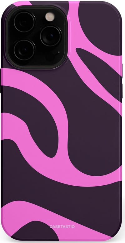 Casetastic hoesje geschikt voor Apple iPhone 13 Pro Max - MagSafe - Dubbellaagse bescherming - Roze Paarse Lavendel Abstractie - Fashion Case - Donkergrijs Roze
