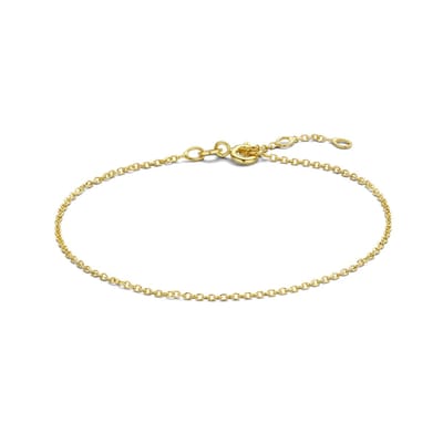 New Bling 9NBG-CH001Y-18 Gouden Armband - 1,3mm - Jasseron - 16+1+1cm - 14 Karaat - Goud
