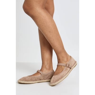 boohoo Dames Espadrille Ballerina's | Taupe | Maat: 37