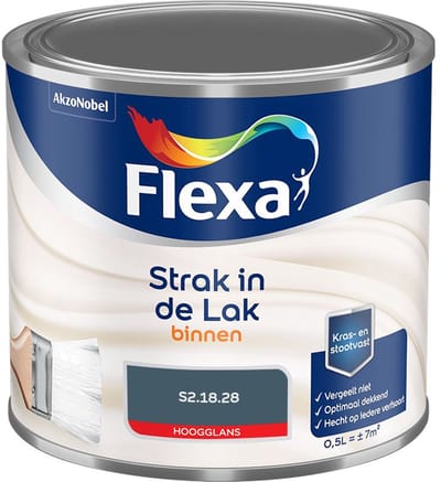 Flexa - Strak In De Lak Binnenlak Hoogglans - S2.18.28 - Mengverf - 500 Ml