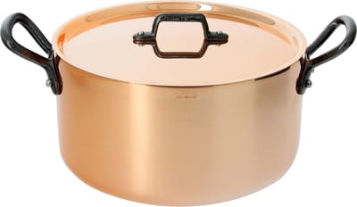 De Buyer Prima Matera Kookpot, Gietijzeren Handvaten - Ø 16cm - 90% Koper - 10% Rvs