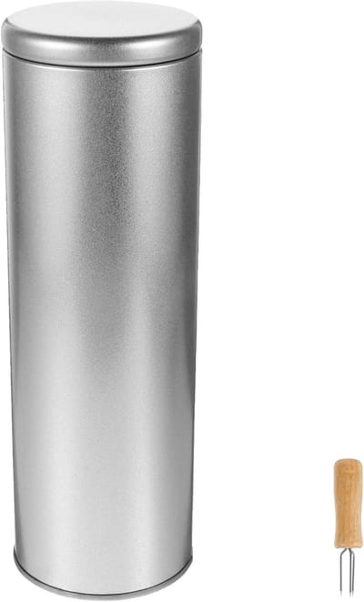Blusbus Roestvrijstaal - Moxibustie Pot - Veilig Blussen - Compact Draagbaar - 22x7x7cm - Zilver