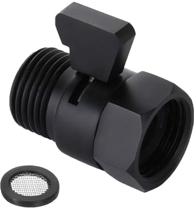 JHUBERS - Douche Controleklep - Waterstroom Regulator - Voor Douchekop - G1/2 Inch - Matte Zwarte Afwerking - Efficiënte Waterbesparing - Geschikt...