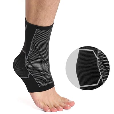 Chevillère Élastique Compression Support Tendon d'Achille Manchon Pour Gonflement Soulagement Fasciite Plantaire L 39-42 black
