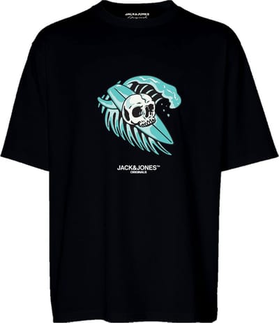 Jack & Jones t-shirt jongens - zwart - JORtampa - maat 140