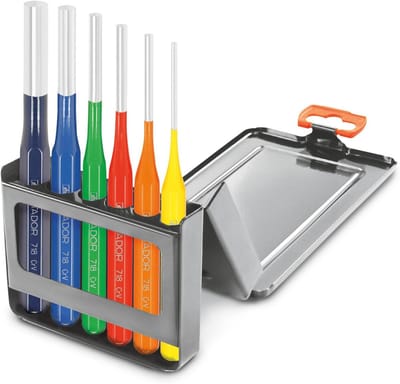 Splinter Driver Set - Pin Punches - Verwijderen Elementen - Gehard Werkpunt Kleurcodering - 3-10 MM - Meerkleurig