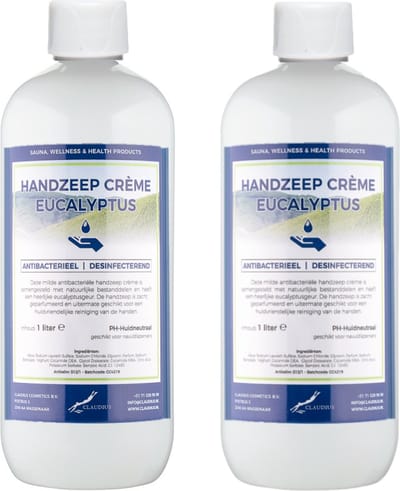 Handzeep Crème Eucalyptus 1 liter - set van 2 stuks