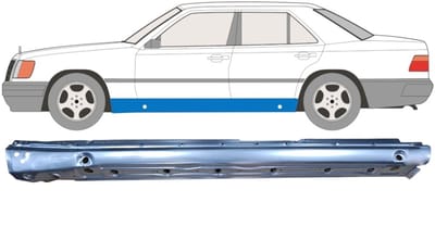 Volledige dorpel voor Mercedes E-Class W124 1984-1996 / Links