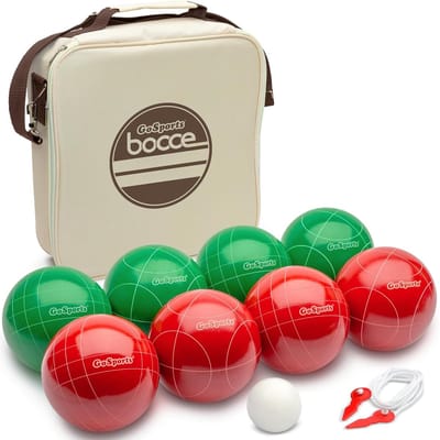 Jeu de Boules Set - Bocce Ballen - Buiten Spelen - Officiële Maat Set - 100 mm Ballen - Groen Rood