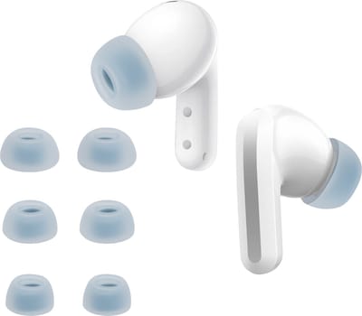 kwmobile 6x cover voor in-ear oortjes geschikt voor Xiaomi Redmi Buds 5 - Vervangende oordopjes van siliconen in lichtblauw - 3 maten