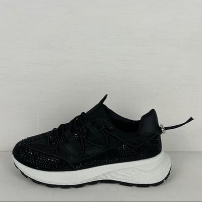 Sneakers met shiny details zwart Zwart / 36