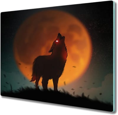 Glazen Snijplank - Kookplaatafdekking Keukenplank - Keukenwerkblad Beschermen - Gehard Glas - 60 x 52 cm - Zwart