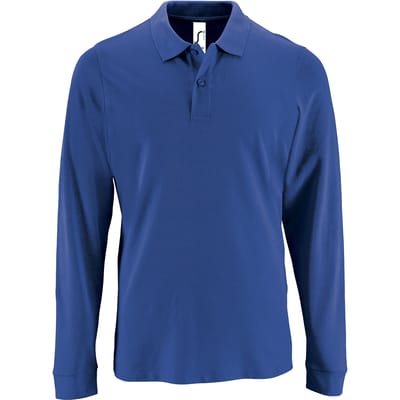 SOLS Heren Perfecte Lange Mouw Pique Polo Shirt (Koningsblauw)
