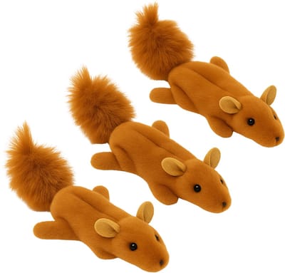 Animalking Kattenspeelgoed Catnip - Kattenkruid Speelgoed - Katten Speeltjes - Skinneeez - 3 stuks Bruin