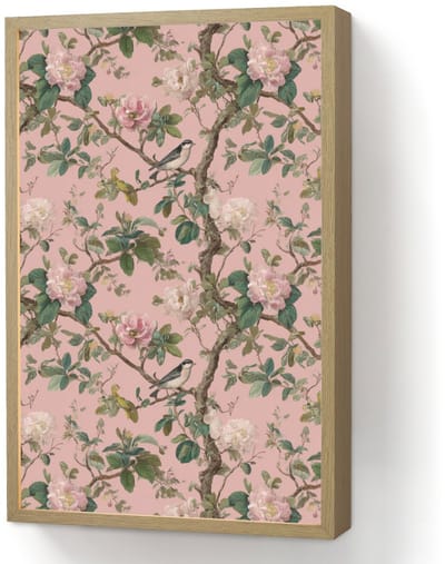 Wandlamp 40x60 cm - Oplaadbaar - Pioenrozen - Botanisch - Vogel - Wandlampen binnen woonkamer - Slaapkamer lamp - Decoratieve nachtlamp - Vloerlamp draadloos