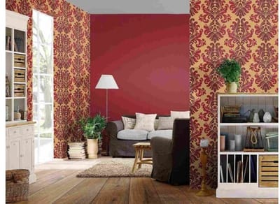 Behang barok rood goud 546101