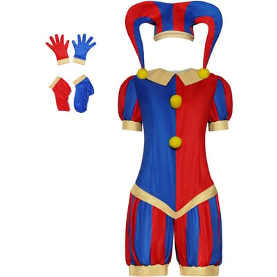 Combinaison numérique Cosplay Cirque Fantastique Vêtements Cosplay Pamney Cosplay Clown Vêtements de Scène 130&Other blue
