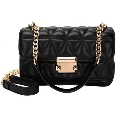 Sac femme nouveau mode polyvalent sac bandoulière messenger petit sac Black multicolore