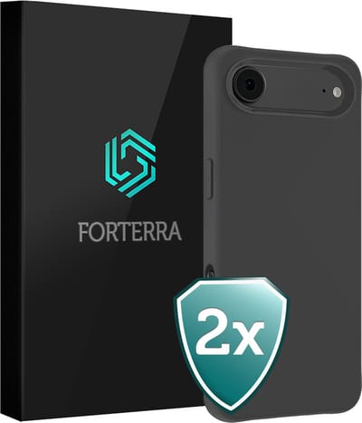 Hoesje 2 Stuks - Geschikt voor Apple iPhone Air - Sterk & Shockproof - Back Cover - Case Siliconen - Telefoon Hoes - Zwart