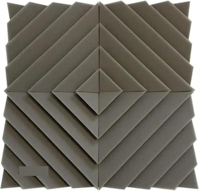 Akoestisch Schuim - Geluidsisolatie Panel - Geluidsverbetering Ruimte - Geluidsabsorberend Schuim - 300x300x25mm - Grijs