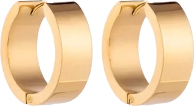 Aramat Jewels | Oorringen | Oorringen – Staal Glad Goudkleurig (20mm) | | | |7mm | Staal | Volwassenen | Verkleurd niet