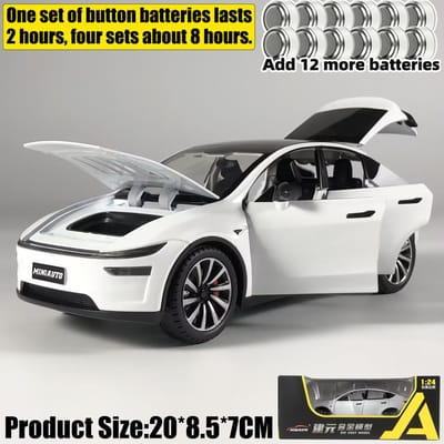 1:24 Model Y Facelift Off Road SUV Legering Metaal Diecast Modelauto Jongens Hoge Simulatie Miniatuur Vakantie Cadeau Ornament Speelgoed