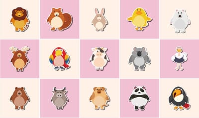 Plaktegels - Zelfklevende Tegels - 15x15 cm - Ulticool - Decoratie Sticker Tegels - Schattige Cute Dieren Kinderkamer Baby Peuter Kind - 15 stuks - Tegelstickers - Meubel Stickers Muurstickers Woonkamer Kinderkamer - Lente Binnen - Badkamer - Keuken