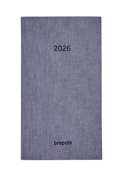 Brepols agenda 2026 - NOTAVISION [0.754] - DUBLETTA - Zakagenda - 1 week op 2 pagina's - Weekoverzicht - Grijs - 8.9 x 16 cm