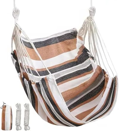 Hangmat Stoel - Schommel Zitting - Buiten Ontspannen - Verdikt Comfort - 130x100 cm - Beige