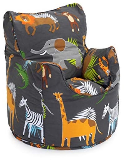 Kinderzitzakstoel - Ergonomische Fauteuil voor Kinderen - 50x50x50 cm - Afritsbare Hoes - Polyester/Katoen - Meerkleurig