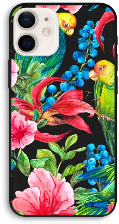 Case Company® - Hoesje geschikt voor iPhone 12 hoesje - Papegaaien - Biologisch Afbreekbaar Telefoonhoesje - Bescherming alle Kanten en Schermrand