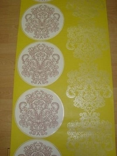 Retro behang lime groen 72382