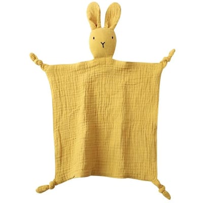 Baby Katoen Gaas Dekbed Zacht Pasgeboren Slaap Poppen Kinderen Mode Slaap Speelgoed Kalmeren Verzachten Handdoek Slabbetjes Muslin Dekens donkergele kleur