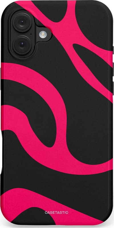 Casetastic Hoesje Geschikt voor Apple iPhone 16 Plus MagSafe - Stijlvolle Beschermende Duo-layer Case - Hotpink Camoprint