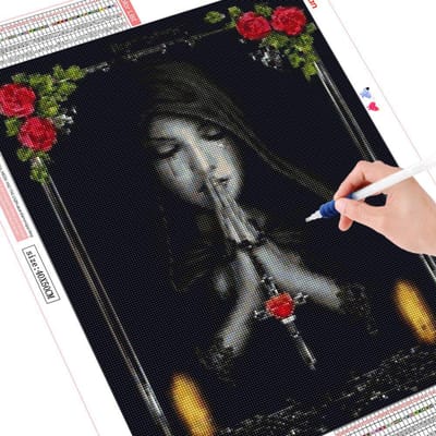 Diamant Schilderij Kruissteek Iconen Volledig Ronde Diamant Borduurafbeeldingen 20X30