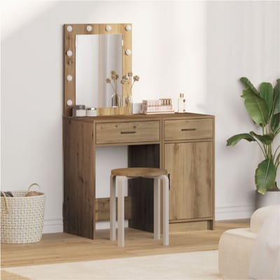 Plafondtafel met lade 2 pcs Bruin 50 x 41 x 135 cm Bewerkt hout