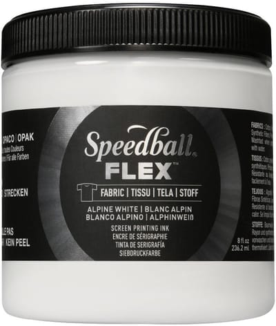 Flex fabric ink alpine white screen printing -Speedball